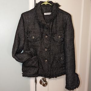 Black Metallic Tweed Jacket